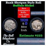Buffalo Nickel Shotgun Roll in Old Bank Style 