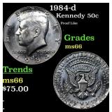 1984-d Kennedy Half Dollar 50c Grades GEM+ Unc