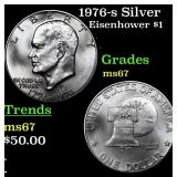 1976-s Silver Eisenhower Dollar $1 Grades GEM++ Un