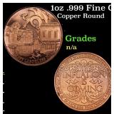 1oz .999 Fine Copper Bullion Round - Laborless Day
