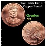 1oz .999 Fine Copper Bullion Round - Donald J Trum