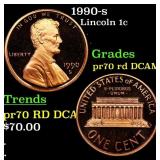 1990-s Proof Lincoln Cent 1c pr70 rd DCAM SEGS