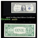 1935C $1 Blue Seal Silver Certificate Grades Choic