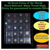 20 Great Coins of the World, hand selected, many t