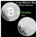 1 oz Silver Round - Bitcoin Style