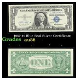 1957 $1 Blue Seal Silver Certificate Grades Choice