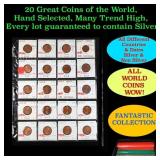 20 Great Coins of the World, hand selected, many t