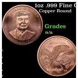 1oz .999 Fine Copper Bullion Round - Trump Style G
