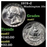1978-d Washington Quarter 25c Grades GEM++ Unc