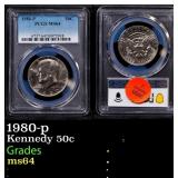 PCGS 1980-p Kennedy Half Dollar 50c ms64 PCGS