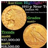 *Highlight* 1911-p Gold Indian Half Eagle Near Top