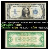 1934 "Funnyback" $1 Blue Seal Silver Certificate G