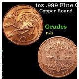 1oz .999 Fine Copper Bullion Round - Inflation Dra