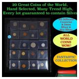 20 Great Coins of the World, hand selected, many t