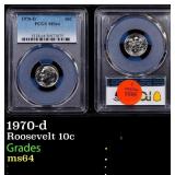 PCGS 1970-d Roosevelt Dime 10c ms64 PCGS