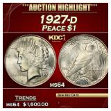 IE 1927-d Peace Dollar $1 ms64 SEGS