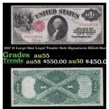 1917 $1 Large Size Legal Tender Note Grades Choice