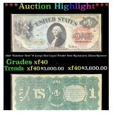 1869 "Rainbow Note" $1 Large Size Legal Tender Not