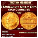 IE 1916 McKinley Gold Commem Dollar Near Top Pop!