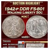1942-p DDR FS-801 Walking Liberty Half Dollar 50c
