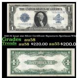 1923 $1 large size Silver Certificate Grades Choic