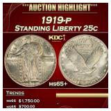 YO 1919-p Standing Liberty Quarter 25c ms65+ SEGS
