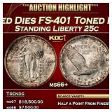 IE 1920-s Clashed Dies FS-401 Standing Liberty Qua