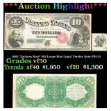1880 "Jackass Note" $10 Large Size Legal Tender No