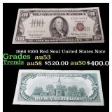 1966 $100 Red Seal United States Note Grades Selec
