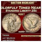 IE 1930-p Standing Liberty Quarter Colorfuly Toned
