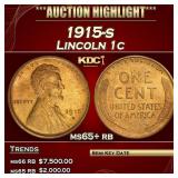 1915-s Lincoln Cent 1c ms65+ rb SEGS