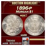 1896-p Morgan Dollar $1 ms68 SEGS