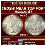 1902-s Morgan Dollar Near Top Pop! $1 ms66+ SEGS