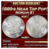 1889-s Morgan Dollar Near Top Pop! $1 ms66+ SEGS