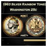 IO PCGS 1963 Proof Washington Quarter Silver Rainb