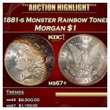 IO 1881-s Morgan Dollar Monster Rainbow Toned $1 m