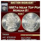 YC 1887-s Morgan Dollar Near Top Pop! $1 ms66+ SEG