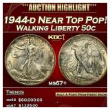 IO 1944-d Walking Liberty Half Dollar Near Top Pop