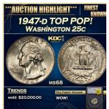 1947-d Washington Quarter TOP POP! 25c ms68 SEGS
