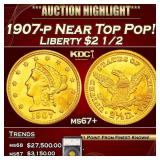 YO 1907-p Gold Liberty Quarter Eagle Near Top Pop!