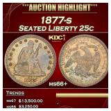 IO 1877-s Seated Liberty Quarter 25c ms66+ SEGS