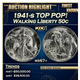 IO 1941-s Walking Liberty Half Dollar TOP POP! 50c