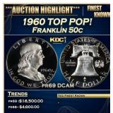 IE 1960 Proof Franklin Half Dollar TOP POP! 50c pr