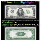 1934 President McKinley $500 Green Seal Federal Re