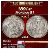YO 1891-p Morgan Dollar $1 ms64+ SEGS