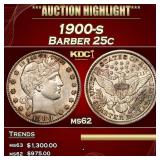 1900-s Barber Quarter 25c ms63+ USCG