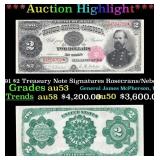 1891 $2 Treasury Note Grades Select AU Signatures