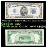 **Star Note** 1934a $5 Blue Seal Silver Certificat