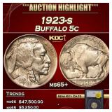 1923-s Buffalo Nickel 5c ms65+ SEGS