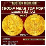 IO 1905-p Gold Liberty Quarter Eagle Near Top Pop!